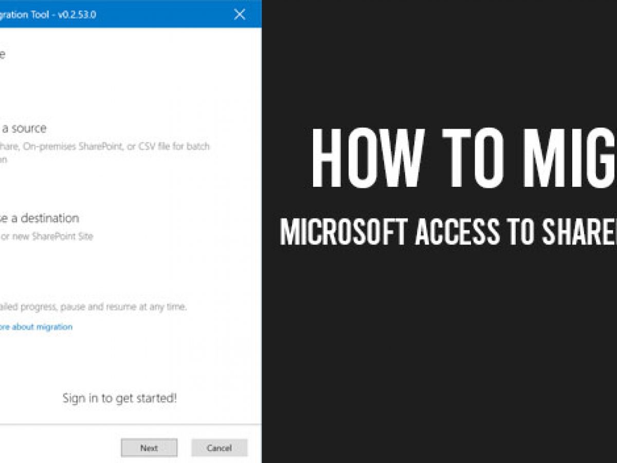 How To Migrate Microsoft Access To Microsoft Office Sharepoint Online